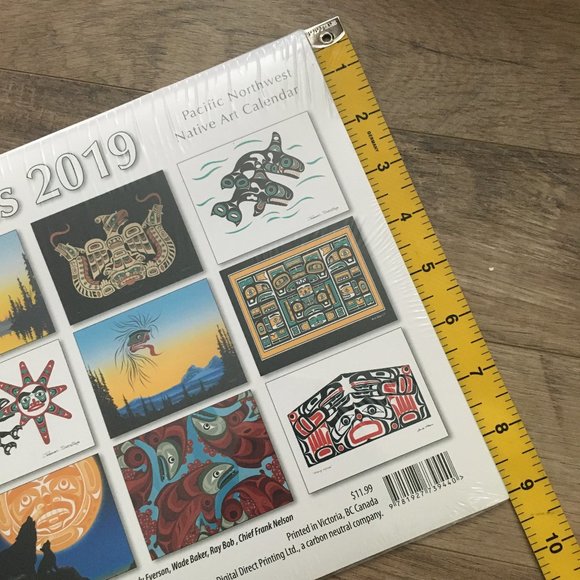 NWT First Nations Pacific Northwest Native Art 16 Month Calendar 2019 - Picture 7 of 7